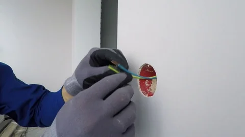 Installation of electrical equipment Stock Footage 83278929