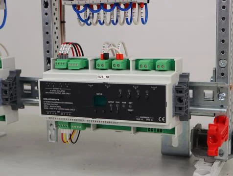 Installation of an electrical panel. Stock Photos