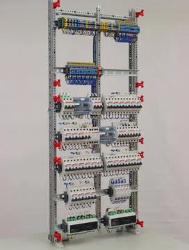 Installation of an electrical panel. Stock Photos