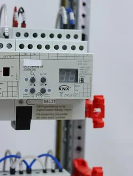 Installation of an electrical panel. Stock Photos