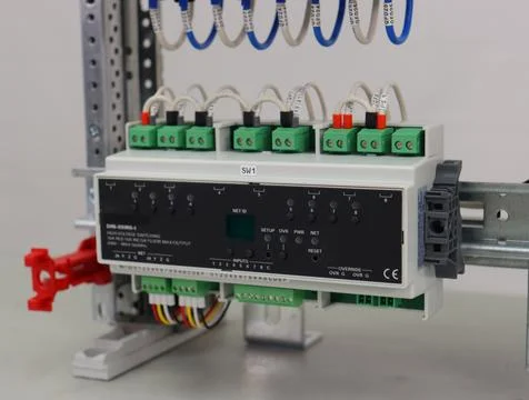 Installation of an electrical panel. Stock Photos