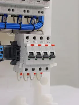 Installation of an electrical panel. Stock Photos
