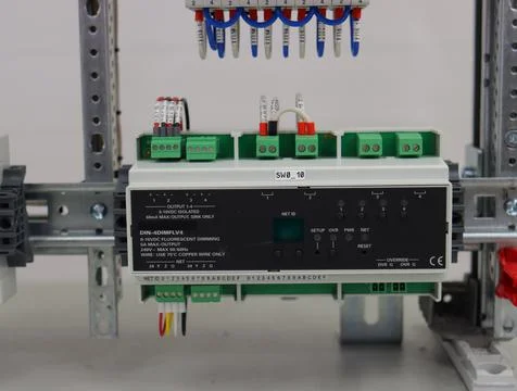 Installation of an electrical panel. Stock Photos