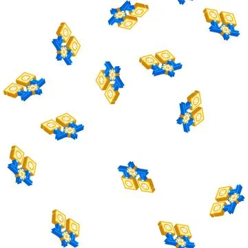 Installation of electrical socket isometric icon seamless pattern Stock Illustration