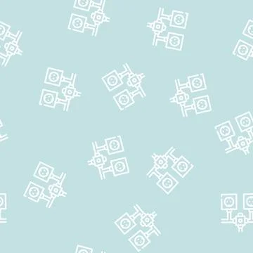 Installation of electrical socket line vector seamless pattern Stock Illustration