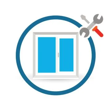 Installation of Enegry Efficient windows Stock Illustration