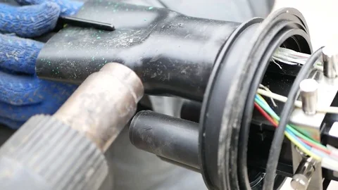 Installation of equipment for data transmission Stock Footage 74121829