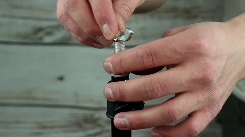 Installation of the equipment Stock Footage 73597142