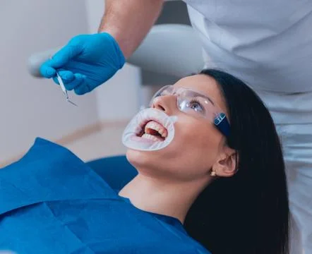 Installation of the expander, preparation for the photo protocol Stock Photos