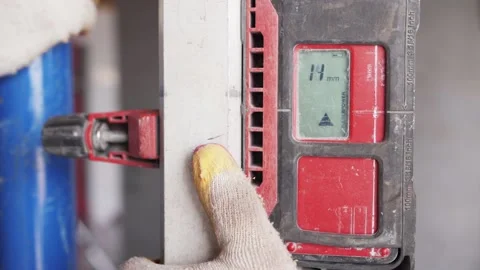 Installation of formwork, adjustment of the formwork position Stock Footage 178123493