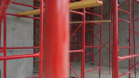  Installation of formwork for pouring concrete Stock Footage 198737280