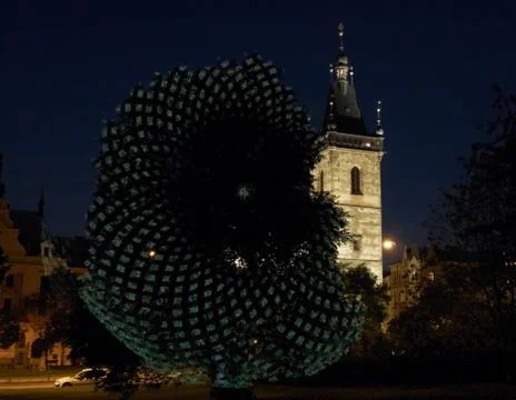 Installation Garden in Development by Javier Rieraby on Signal Festival Pragu Stock Photos