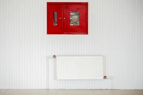 The installation of the heating system Stock Photos