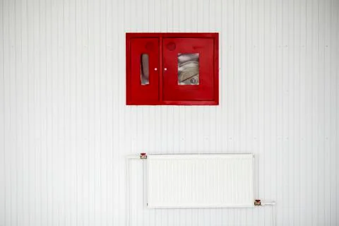 The installation of the heating system Stock Photos