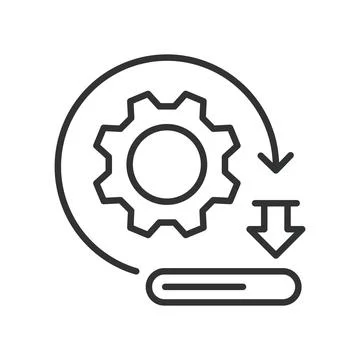 Installation, icon in line design. Installation, setup, configure, system Stock-Illustration