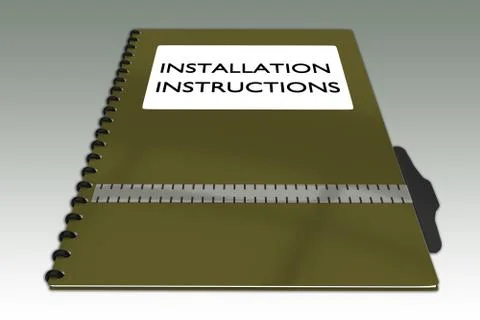 INSTALLATION INSTRUCTIONS concept Stock Illustration