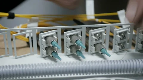 Installation of an Internet cable Stock Footage 97751563