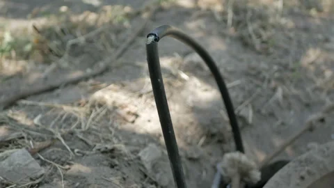 Installation of an Internet cable Stock Footage 112244402