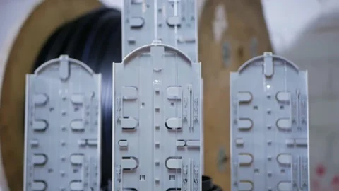 Installation of an Internet cable Stock Footage 150061572