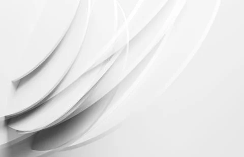 Installation of intersected round shapes. 3d Stock Illustration