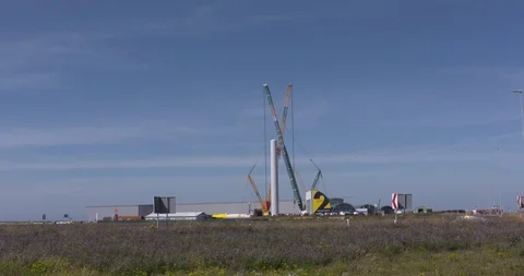 Installation of the largest and most powerful wind turbine in the world Stock Footage 115701704