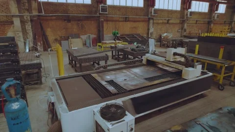 Installation of laser cutting Stock Footage 296099487