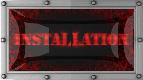 Installation on led Stockbeeldmateriaal 8760824