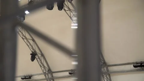 Installation of lighting equipment (spotlights) Stock Footage 147444383