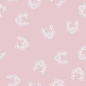 Installation mirror in bathroom tile line seamless pattern Stock Illustration