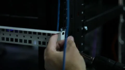 Installation of parts in the server room Stock Footage 68647435
