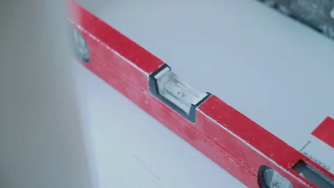 Installation of plastic windowsill in the house Stock Footage 81501645