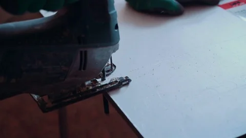 Installation of plastic windowsill in the house Stock Footage 81501713