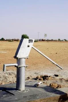 Installation of a pump Stock Photos