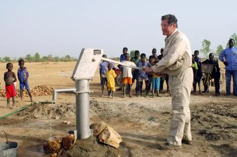 Installation of a pump Stock Photos
