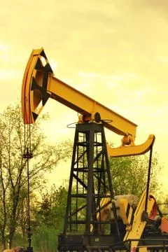Installation for pumping oil Stock Photos