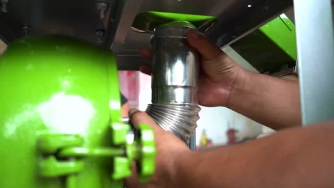 Installation of rice mill machine components Stock-Footage 221875393