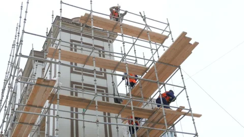 Installation scaffolding Stock Footage 97042336