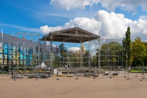 Installation of scenery scene Stock Photos
