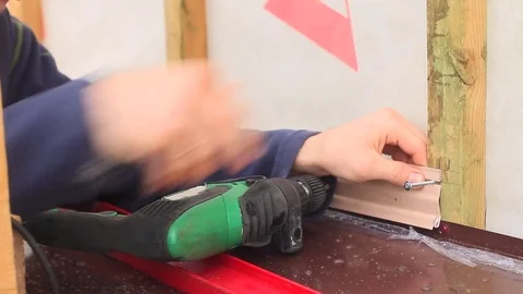 Installation of siding Video stock 80210365