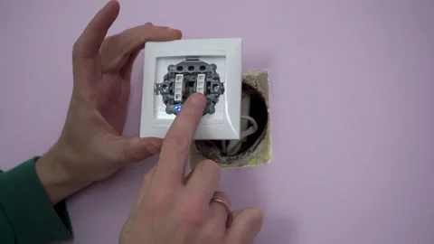 Installation of the switch Stock Footage 169153726