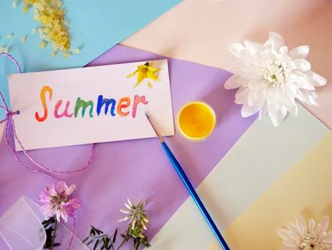 Installation on the theme of summer Stock Photos