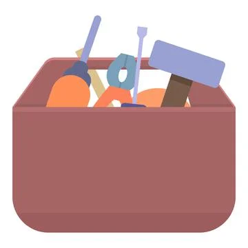 Installation toolbox icon cartoon vector. Tool box 스톡 일러스트