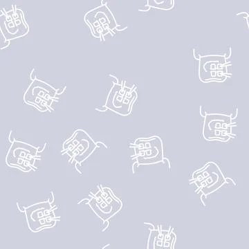 Installation tooth braces line seamless pattern Illustrazione stock