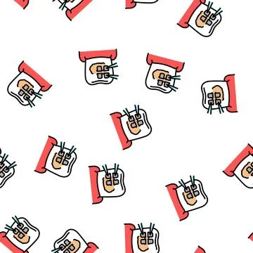 Installation tooth braces vector seamless pattern Illustrazione stock