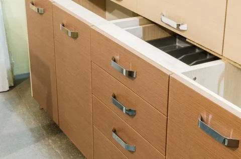 Installation tray of spoons Stock Photos