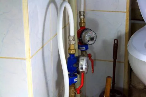 Installation from tubes pex/alu/pex Foto stock