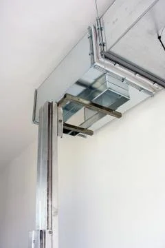 Installation of ventilation ducts Stock Photos