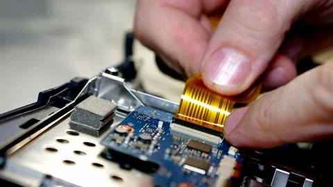 Installation of a wide loop in the digital unit Stock Footage 70303770