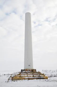 Installation of wind turbines Stock Photos