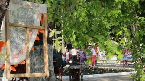 Installation window with the use of decorative elements Stock Footage 98596237